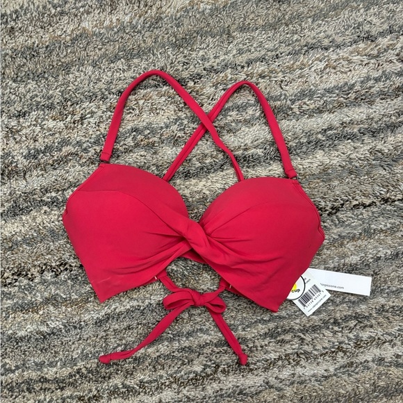 Robin Piccone Ava Pink Punch Bikini Top Sz Small NWT | Robin Piccone Bikini Top - Picture 14 of 14